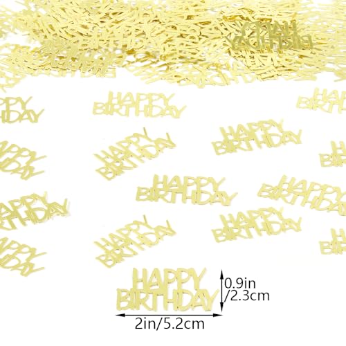 Image of Gold Happy Birthday Confetti Birthday Party Decorations Baby /Adult Birthday Table Scatter Party Supplies 100PC (Pack of 3)