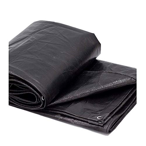 All-purpose Poly Tarps Waterproof Black Canopy Tent Cover Sunshade Depots Suits For Shelter For Car Boats Pool Rainproof Tarpaulin Multi-sized (Size : 3mx3m)