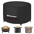 Porch Shield Round Patio Fire Pit Cover Fade Resistant Waterproof Outdoor Firepit Cover 32 inch for Fire Bowl