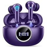 Rinsmola Wireless Earbuds, Bluetooth 5.4 Ear Buds 2025 New Wireless Headphones with 4 ENC Mics/Noise Cancelling in Ear Headphones, Deep Bass Stereo Earphones 36H Playtime, IP7 Waterproof/USB-C Headset