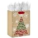 Hallmark Medium Christmas Gift Bag with Tissue Paper (Kraft Christmas Tree)