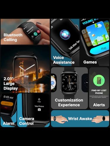 Image of TIMEX iConnect Calling Max 2.01 inch(5.1cm) Display with Functional Crown and BT Calling Smartwatch for Unisex - TWIXW1300T