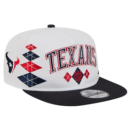 New Era Men's White Houston Texans Argyle 19TWENTY Adjustable Hat
