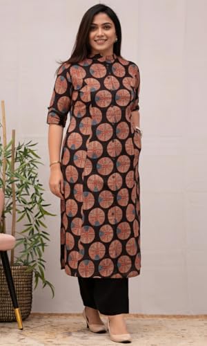 Image of Sun Fashion And Lifestyle Kurta Sets for Women | Kurta Sets | Co-Ord Set for Women Ethnic | Women's Rayon Straight Printed Kurta with Solid Pant (KP51 Red)
