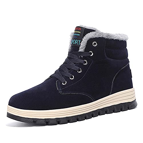 Eliogn Men's Fashion Casual Sports Shoes Winter Plush Lining Snow Boots Outdoor Sports Hiking Shoes