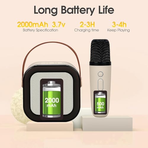 Image of Bestie toys Rechargeable Wireless Mini Portable Bluetooth Karaoke Machine | Bluetooth Speaker with Microphone & LED Lights - Kids Music Singing Toys for Girl Boy(Multi-Color)