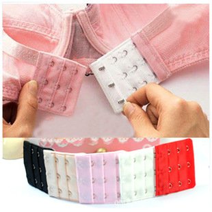 17 Pcs Assorted Colors Women 2-Hook 3 Rows Spacing Bra Extender Strap #TOP3