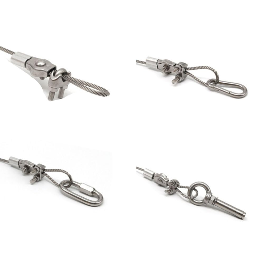 20 Stück Seilklemmen Edelstahl 304 - 5mm Für Drahtseile