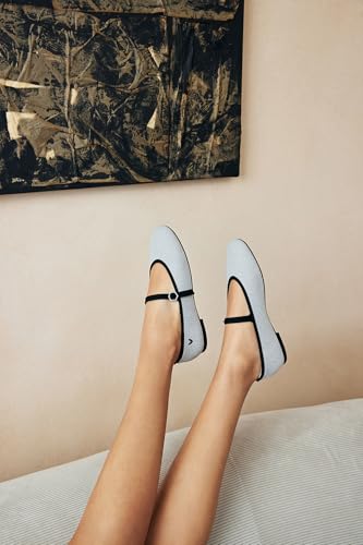 Image of VIVAIA Nelly Women's Mary Jane Flats Comfortable Almond Toe Ballet Flat Shoe Lightweight Soft Versatility Dress Shoes