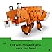 LEGO Minecraft The Fox Building & Pretend Play Toy for Boys & Girls - Poseable Video Game Character for Kids, Ages 10+ - Room Decor for Gaming Fans - Gift Idea for Birthdays - 21588