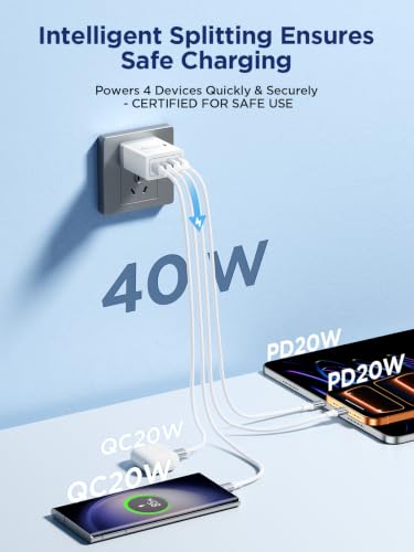 Aioneus 40W GaN Charger (4-Port, Dual USB-C) — view 2
