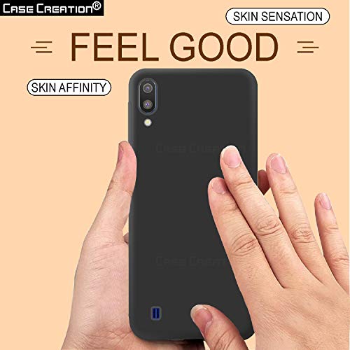 Image of Case Creation Luxurious OG Series for Samsung Galaxy M10 Case Cover,Anti-Dirty Slim Case Frosted Matte Cute Candy TPU Raised Bezel (Splash of Color) Back Cover for Samsung M10 -Black
