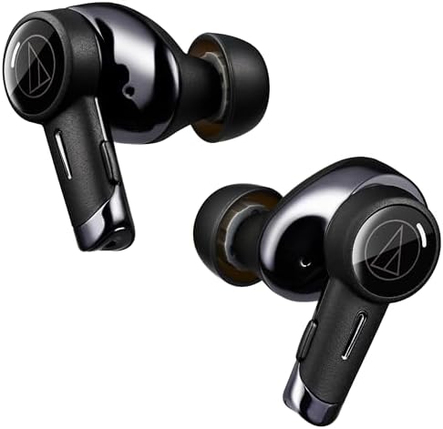 オーディオテクニカ ATH-TWX9MK2 BK(E) ノイズキャンセリング ワイヤレスイヤホン Bluetooth 完全ワイヤレス マイク付 最大約18.5時間再生 ワイヤレス充電対応 マルチポイント 深紫外線除菌システム 通話品質強化 低遅延モード IPX4 防滴性能 aptX adaptive AAC ブラック オリジナルステッカー付き