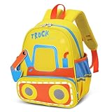 PROTAURI Mochila Infantil Niños con Correa Torácica, Mochila Guardería Reflectante e Impermeable, Mochila Bebé Pequeña Ligera para 2-6 Años, 10.4L, Amarillo