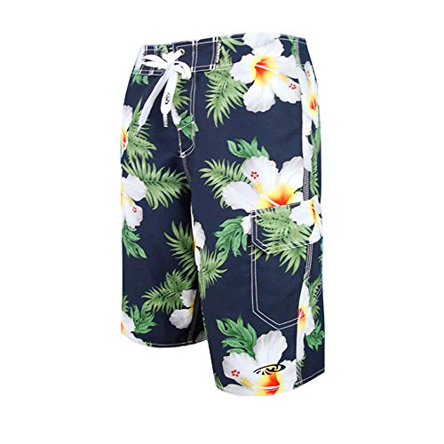 Palmwave Hawaiian Microfiber, 4-Way Stretch and Stonewashed Boardshorts - Multiple Pockets