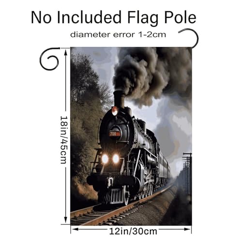 Bandera de tren de vapor para decorar el jardín exterior durante las vacaciones de primavera 3