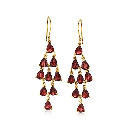 Ross-Simons Gemstone Chandelier Earrings in 18kt Gold Over Sterling - Main Image