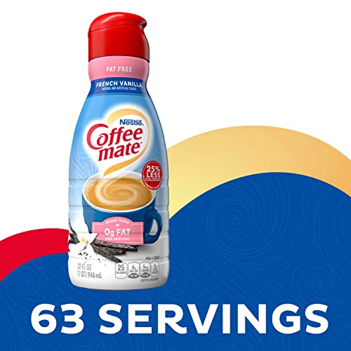Nestle Coffee Mate French Vanilla Fat Free Liquid Coffee Creamer #TOP3