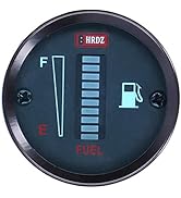 Aramox LED Fuel Gauge, 52mm Dia 12V LED Fuel Meter Gauge Indicator Adjustable Resistance Universa...