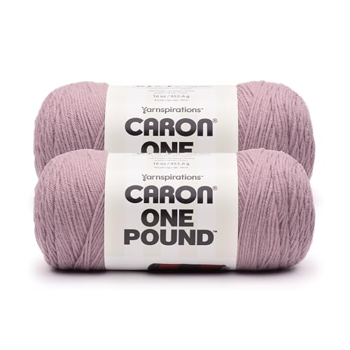 Image of Caron One Pound Soft Yarn for Crocheting & Knitting, Fig, 2-Pack | #4 Worsted Medium, Soft 100% Acrylic Yarn for Crochet, Knitting, Blankets and Crafts, 812yds, 453.6g /16oz per skein