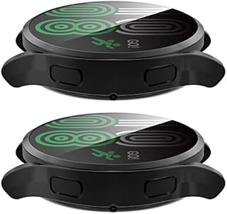 HANKN 2 Pack for Samsung Galaxy Watch 4 Screen Protector Case 40mm, Soft TPU Plated All-Around Protective Cover Shockproof Bumper (Clear+Clear, 40mm)