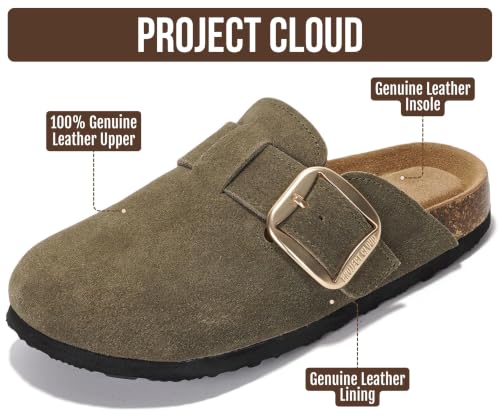 Image of 100% Genuine Leather Clogs for Women Footwear - Fall Shoes for Women