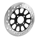 [Lightweight & Enhanced Handling] Carefully crafted perforations minimize the weight of the brake disc without compromising strength. resulting in improved acceleration and handling. the optimized design not only enhances cooling efficiency but also boosts wet weather performance. providing superior grip and control in all riding conditions.