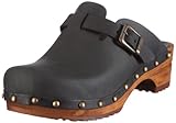 sanitas clogs schwarz , Leder, Leder, Leder, Holz, 182, Pantoletten / Clogs