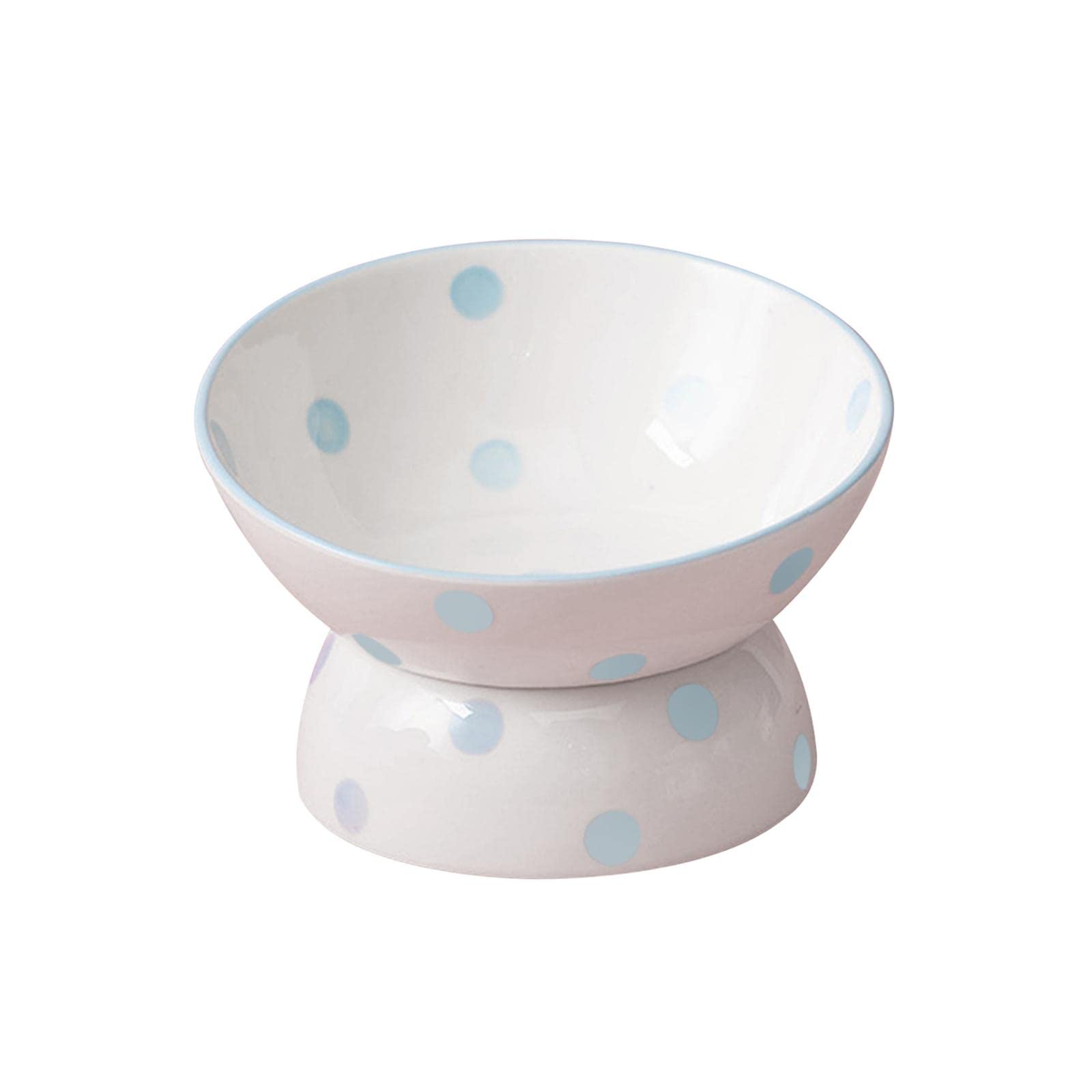 LOOM TREE® 200ml Ceramic Elevated Cat Feeder Bowl Slant Porcelain Pet Cat Dish Anti Slip Blue Dot (B0CZ773N12) Amazon Price History, Amazon Price Tracker