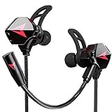 KASOTT Battle Buds in-Ear Gaming Headset for Mobile Gaming, Nintendo Switch, Xbox One, PS4, Pro, PC - Black/Silver - Nintendo Switch (Black)