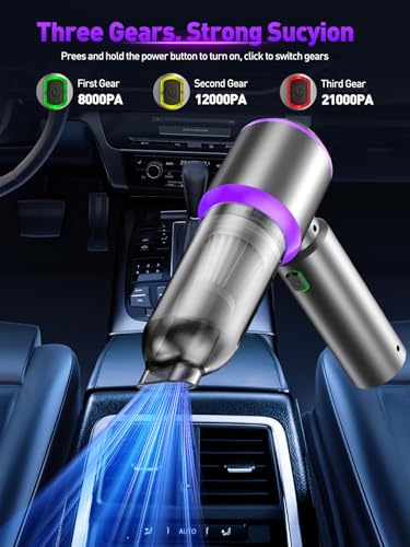 IYOFINE V8 PLUS Cordless Handheld Car Vacuum — 21,000 PA, 40-Minute Runtime, 4-in-1 Multi-Tool — view 3