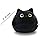 UEncounter Black Cat Stuffed Animal Plush Toy Creative Cat Shape Soft Pillow Toys Gifts Cute Dolls for Girlfriend Kids Baby Girls, 25cm/9.8in