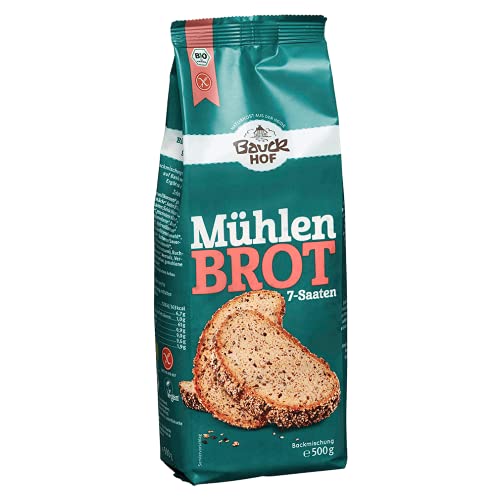 Bauckhof Mühlenbrot 7-Saaten Backmischung glutenfrei 6er Pack (6 x 500 g)