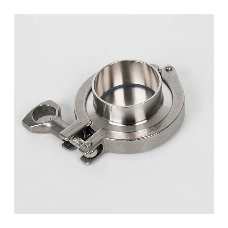 304 Stainless Steel Pipe Fitting Connector Adapter Coupling Set Weld Ferrule + Tri Clamp + Silicon Gasket + End Cap AUOQKQUT(102mm Ferrule 119mm)