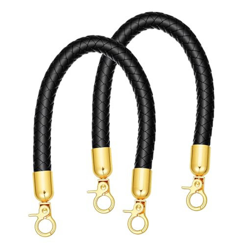 Xyembu 2 Pcs PU Leather Handbag Handles, 30cm/11.8 Inch Short