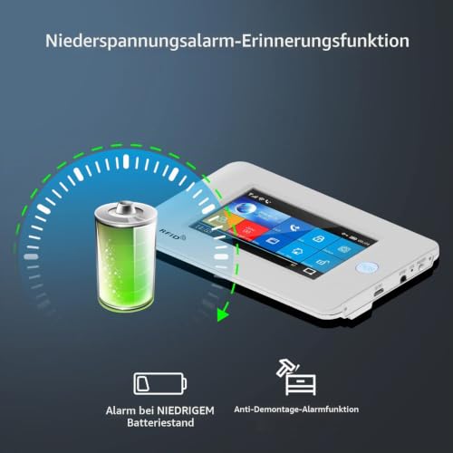 Hausalarmanlage, drahtloses 4G-WLAN-Alarmsystem mit 1080p-Überwachungskamera...