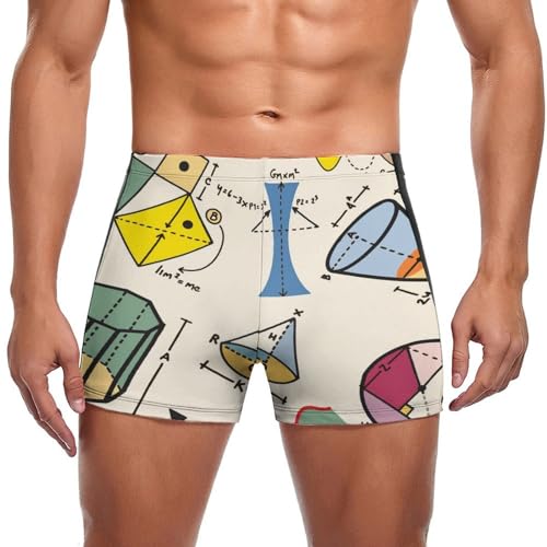 Maillot de bain géométrique homme stretch avec cordon de serrage