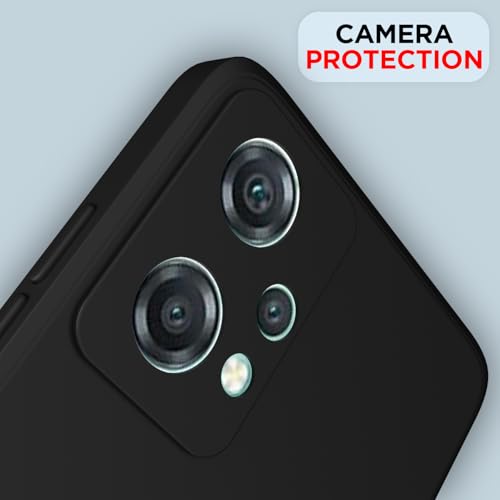 Image of Outlouders Back Cover for OnePlus Nord Ce 2 Lite 5G | Camera Protection | Durable Soft Matte Silicone Bumper Case (Black)