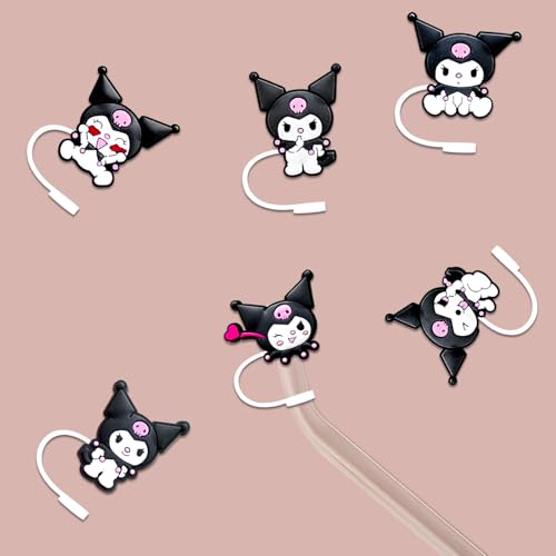 6 Cubiertas de Pitillo de Silicona en Varios Diseños miniatura 3