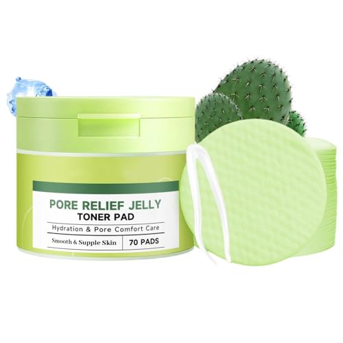 Almohadillas Tónicas Faciales - 70 Piezas Calmantes Hidratantes, Tónico | Pads Para Mujeres Niñas Mañana Diario Pre-Maquillaje Seca Grasa Sensible Piel Cuidado Limpieza