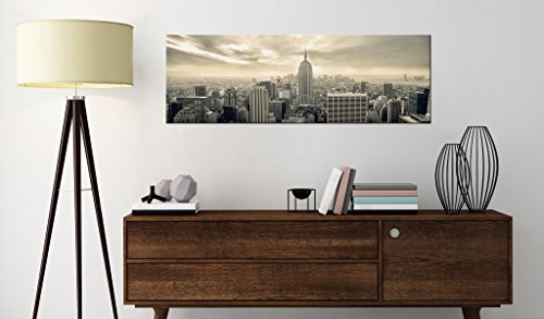 artgeist Acoustic Canvas Wall Art Print New York 53x18 in - 1pcs Picture with Acoustic Foam Sound Print Artwork Room Acoustics Soundproofing NY d-B-0081-b-c