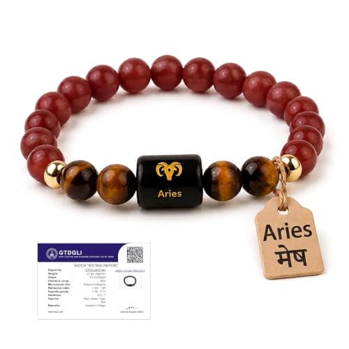 Image of Astrotalk Zodiac Crystal Bracelet | Balances Energy & Enhances Positivity | Certified Healing Crystals with Certificate | Astrology Bracelet for Man & Woman | Gift for Man & Woman