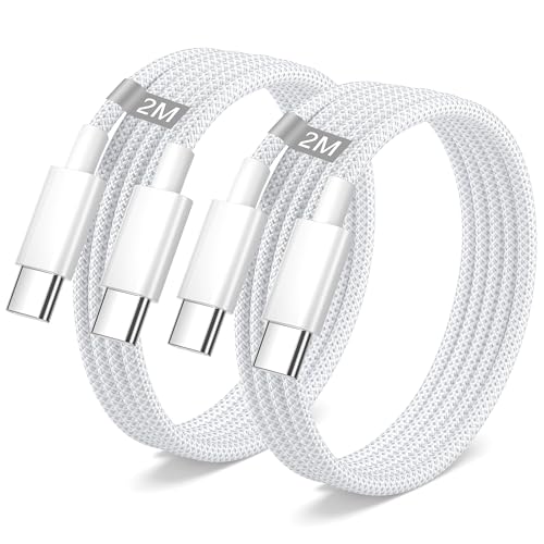 Ya en manzanajugosa.com: Cable iPhone 15 16 2M 2Pack, 60W Cable USB C Carga Rapida para iPhone 15 16 17 Pro Max/Plus/15/16,iPad Pro/Air/Mini 7 6,MacBook, Cable USB-C a USB C Trenzado Nylon Cable Cargador Tipo C iPhone 17 16