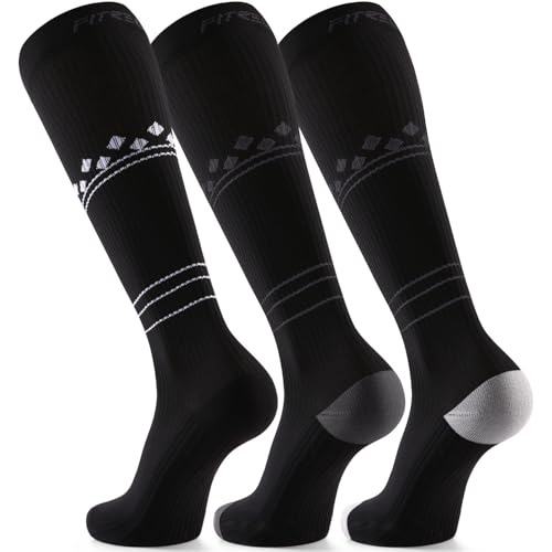 Image of FITRELL 3 Pairs Compression Socks for Women and Men 20-30mmHg-Circulation Support Socks