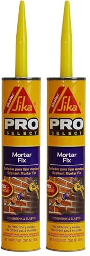 Image of Sikaflex Mortar Fix, Limestone, Polyurethane sealant for Repairing Damaged Mortar, Joints and Gaps. Sealing Mortar Cracks 10.1 fl. oz Cartridge (Pack of 2)