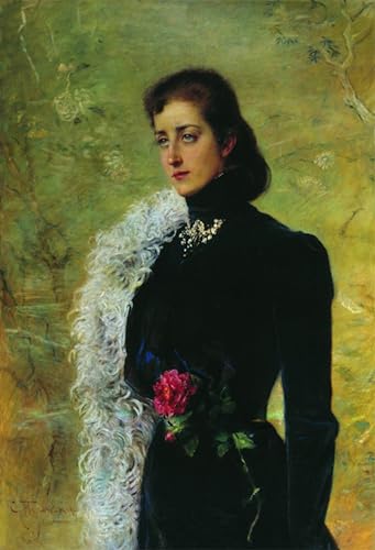 Tableau Portrait de Vv Bakhrushina par Makovsky - Impression sur Toile 60x90cm