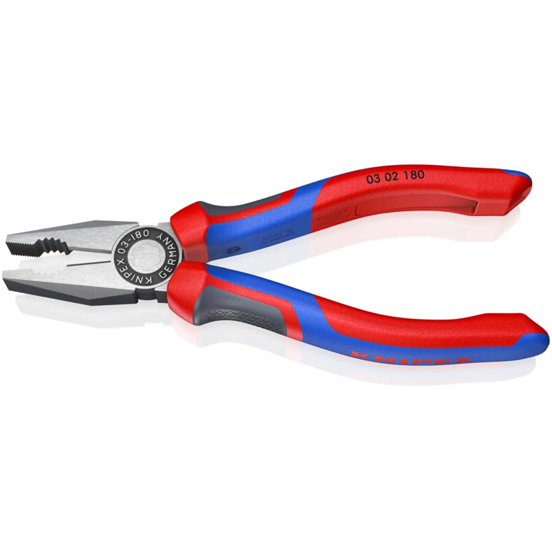 KNIPEX 03 02 180 Comfort Grip Combination Pliers, 7.25-Inch - Side