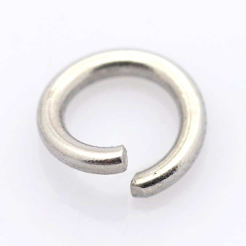 100 Pieces - 304 Stainless Steel Jump Rings - 6mm - 17 Gauge (1.2mm Thickness)
