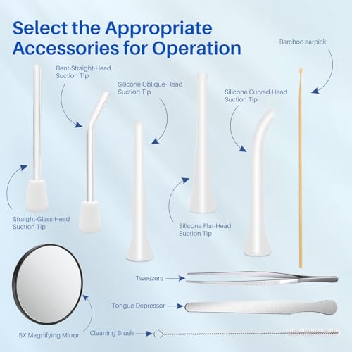 Vhipu Elektrisches Tonsillenstein Entferner Set, schnell Mandelsteine entfernen, Mandelsteine Schröpfglas, Mundgeruch bekämpfen für bequem und geeignet zur Verwendung zu Hause und auf Reisen.