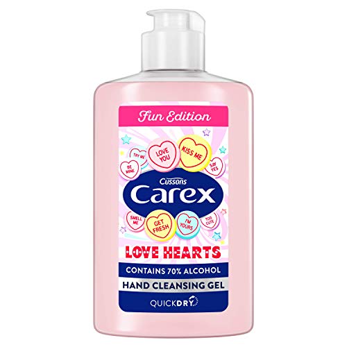 Carex Love Hearts Sanitising Hand Gel 300 ml x 6 Bottles